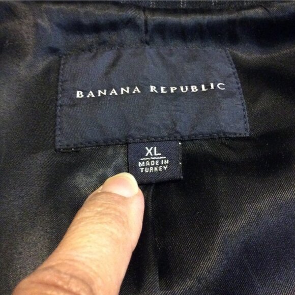 Banana Republic Black Striped Moto Jacket - XL - Picture 7 of 7